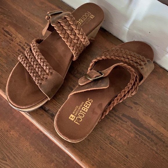 White Mountain Footbed Sandals Size 9 M - Picture 1 of 12